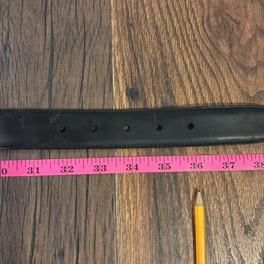 Vintage Ritz Accessories Black Belt with Silver Accents Size Large